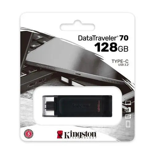 Kingston 128GB USB 3.2 Gen1 Type-C Memory Pen, DataTraveler 70, Cap - X-Case