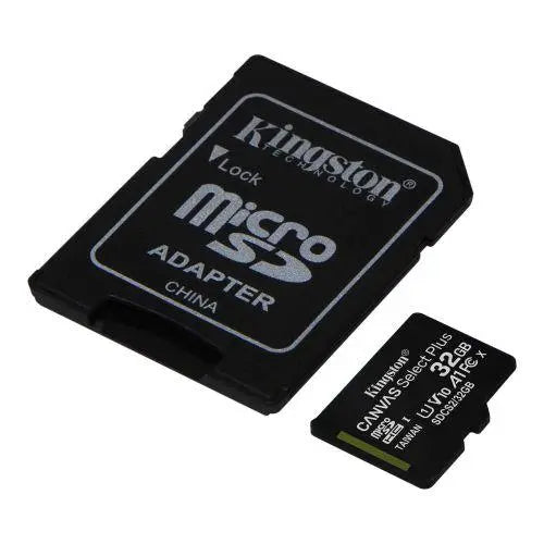 Kingston 32GB Canvas Select Plus Micro SD Card with SD Adapter, UHS-I Class 10 with A1 App Performance - X-Case