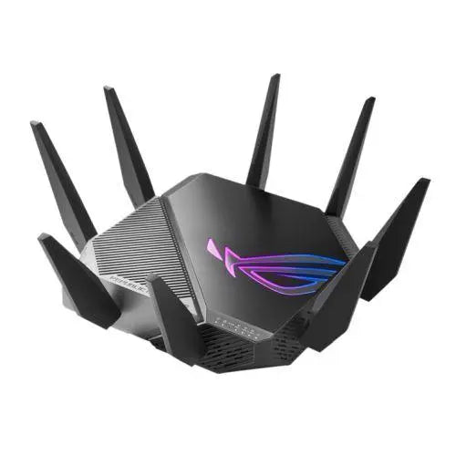 Asus (GT-AXE11000) ROG Rapture AXE11000 Wi-Fi 6E Tri-Band Gaming Wi-Fi 6 Router, 6GHz Band, 2.5G WAN/LAN port, RGB, AiMesh, Game Acceleration - X-Case
