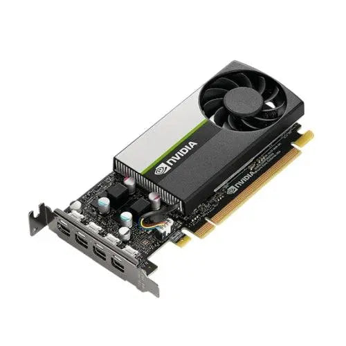 PNY T1000 Professional Graphics Card, 4GB DDR6, 896 Cores, 4 miniDP 1.4 (4 x DP adapters), Low Profile (Bracket Included), Retail - X-Case