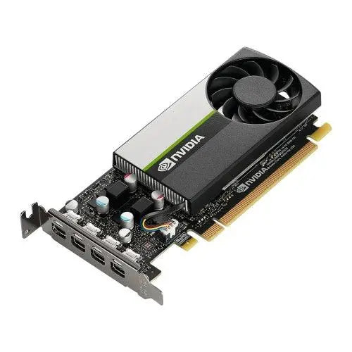 PNY T1000 Professional Graphics Card, 8GB DDR6, 896 Cores, 4 miniDP 1.4 (4 x DP adapters), Low Profile (Bracket Included), Retail - X-Case
