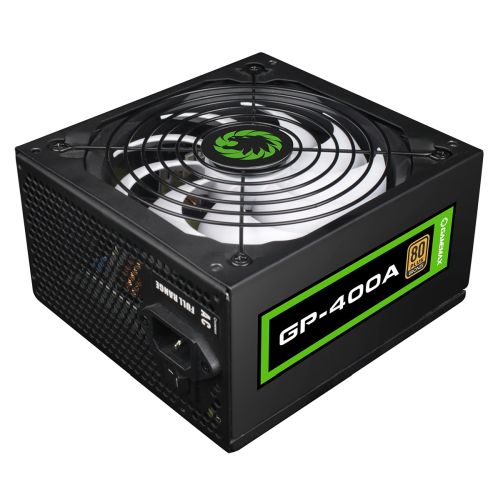 GameMax 400W GP400A PSU, Fully Wired, 12cm Fan, 80+ Bronze, Black Mesh Cables, Power Lead Not Included-0