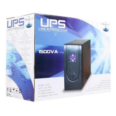 Powercool 1500VA Smart UPS, 900W, LCD Display, 3 x UK Plug, 2 x RJ45, 3 x IEC, USB - X-Case