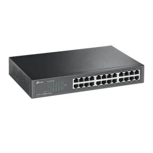 TP-LINK (TL-SF1024D) 24-Port 10/100 Unmanaged Desktop/Rackmount Switch, Steel Case - X-Case