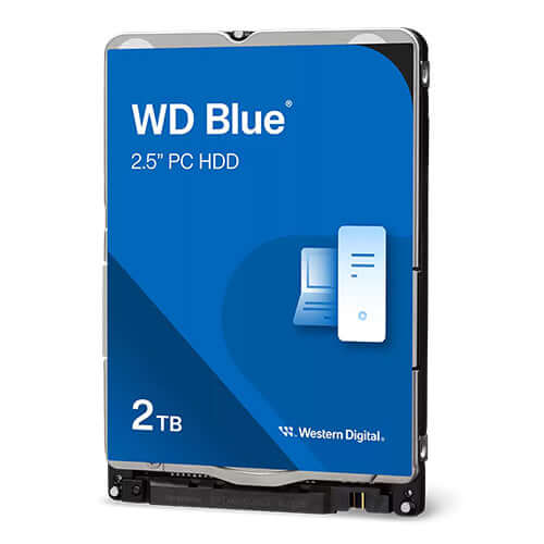 WD 2.5", 2TB, SATA3, Blue Mobile Hard Drive, 5400RPM, 128MB Cache, 7mm, OEM-0
