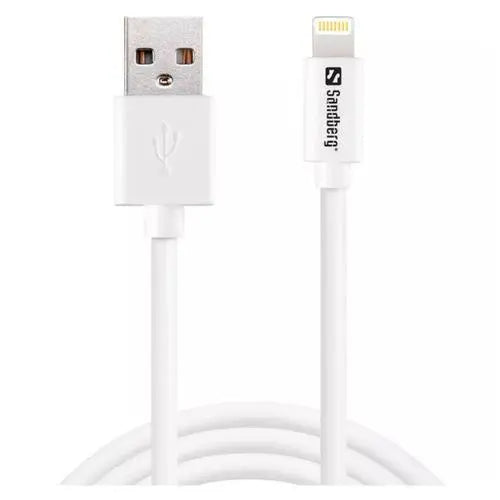 Sandberg Apple Approved Lightning Cable, 2 Metre, White, 5 Year Warranty - X-Case