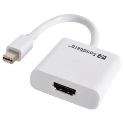 Sandberg Mini DisplayPort Male to HDMI Female Converter Cable, White, 5 Year Warranty - X-Case