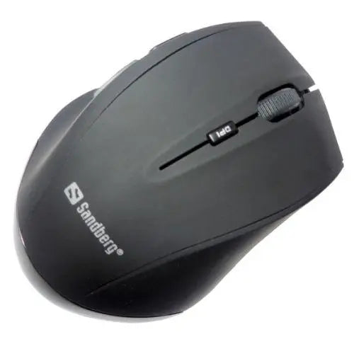 Sandberg (630-06) Wireless Optical Mouse, 1600 DPI, 5 Buttons, Black, 5 Year Warranty - X-Case