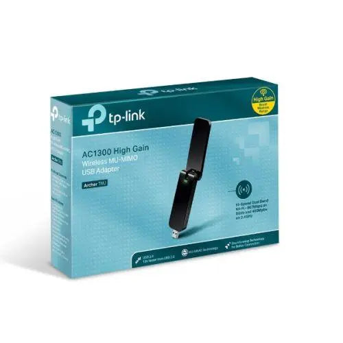 TP-LINK (ARCHER T4U) AC1300 (867+400) Wireless Dual Band USB Adapter, MU-MIMO, USB3 - X-Case