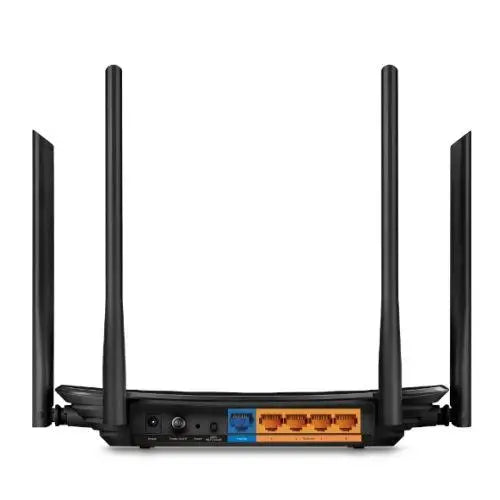 TP-LINK (Archer C6), AC1200 (867+300) Wireless Dual Band GB Cable Router, 4-Port, MU-MIMO, Access Point Mode - X-Case