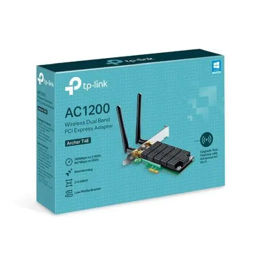 TP-LINK (Archer T4E) AC1200 (300+867) Wireless Dual Band PCI Express Adapter, 2 x External Antenna - X-Case