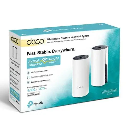 TP-LINK (DECO P9) Whole-Home Hybrid Mesh Wi-Fi System with Powerline, 2 Pack, Dual Band AC1200 + HomePlug AV1000 - X-Case