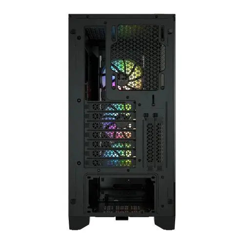 Corsair iCUE 4000X RGB Gaming Case w/ Tempered Glass Window, E-ATX, 3 x AirGuide RGB Fans, Lighting Node CORE included, USB-C, Black - X-Case