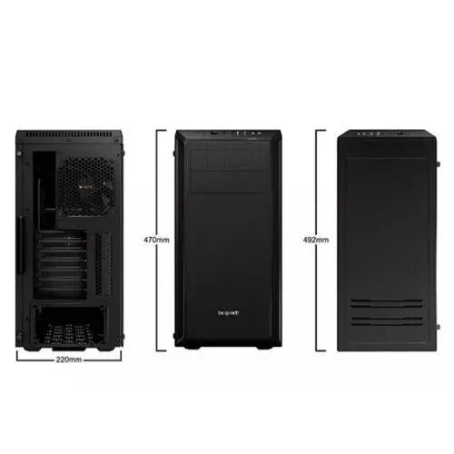Be Quiet! Pure Base 600 Gaming Case w/ Window, ATX, No PSU, 2 x Pure Wings 2 Fans, Black - X-Case