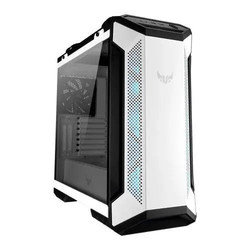Asus TUF Gaming GT501 White Gaming Case w/ Window, E-ATX, No PSU, Tempered Smoked Glass, 3 x 12cm RGB Fans, Carry Handles - X-Case