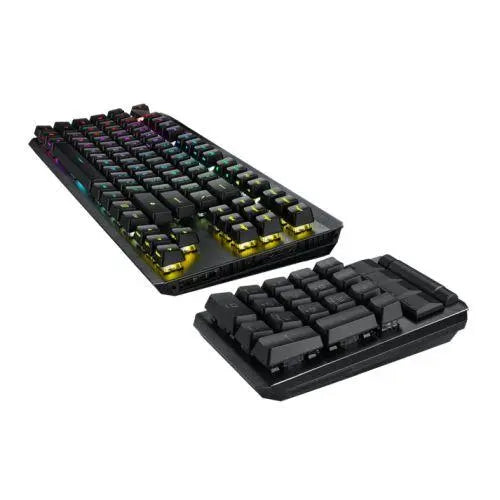 Asus ROG CLAYMORE II RGB Mechanical Gaming Keyboard, Wired
/Wireless, RX Red Mechanical Switches, Fully Programmable Keys, Aura Sync, Detachable Numpad & Wrist Rest - X-Case