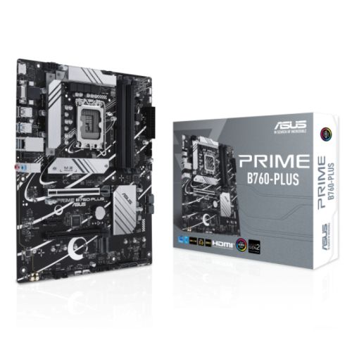 Asus PRIME B760-PLUS, Intel B760, 1700, ATX, 4 DDR5, VGA, HDMI, DP, 2.5G LAN, PCIe5, 3x M.2-4
