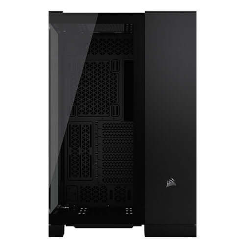Corsair 6500X RGB iCUE Link Dual Chamber Gaming Case w/ Glass Side & Front, ATX, 3x RGB Fans, Mesh Panels, USB-C, Asus BTF Compatible, Black-1