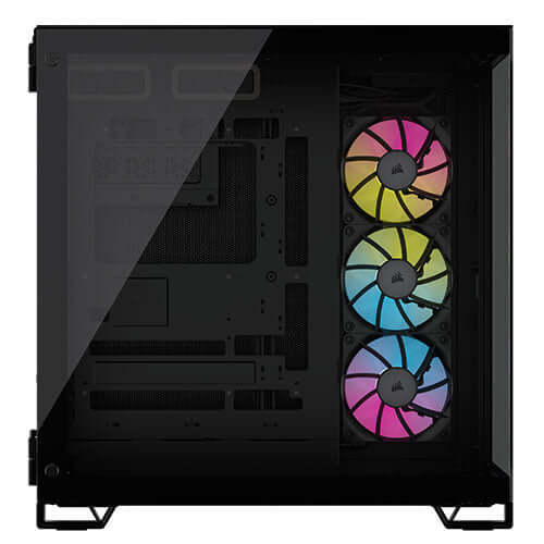 Corsair 6500X RGB iCUE Link Dual Chamber Gaming Case w/ Glass Side & Front, ATX, 3x RGB Fans, Mesh Panels, USB-C, Asus BTF Compatible, Black-3