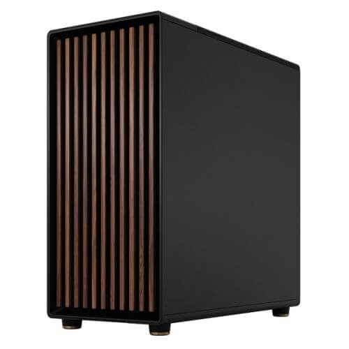 Fractal Design North XL Charcoal Black (Black Solid) Case, E-ATX, Fine Mesh Side, 3 PWM Fans, USB-C, Walnut Front-1