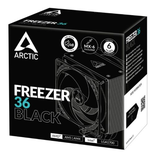 Arctic Freezer 36 Heatsink & Fan, Intel & AMD, Direct Touch, 2x P12 PWM PST Fans, Fluid Dynamic Bearing, Black-5