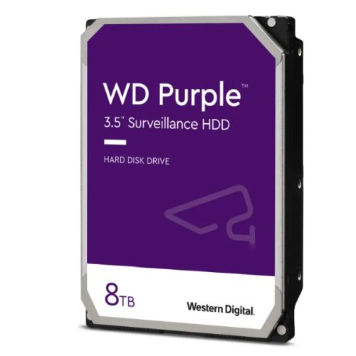 WD 3.5", 8TB, SATA3, Purple Surveillance Hard Drive, 256MB Cache, OEM-0