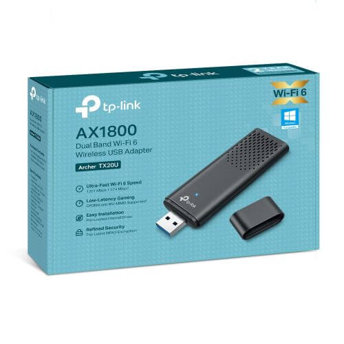 TP-LINK (Archer TX20U) AX1800 Dual Band Wi-Fi 6 Wireless USB Adapter, Dual Band, USB 3.0, MU-MIMO, OFDMA-2