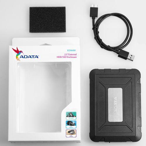 ADATA ED600 2.5" SATA Drive Caddy, USB 3.2 Gen1, USB Powered, IP54 Water, Dust & Shock Proof - X-Case.co.uk Ltd