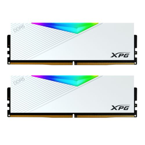 ADATA XPG Lancer RGB 32GB Kit (2 x 16GB), DDR5, 6400MHz (PC5-51200), CL32, 1.4V, ECC, XMP 3.0, PMIC, DIMM Memory, White - X-Case.co.uk Ltd