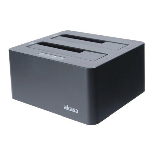 Akasa (DuoDock X3) Dual Bay USB 3.1 Gen1 Clone Docking Station, 2.5"/3.5" SATA - X-Case.co.uk Ltd