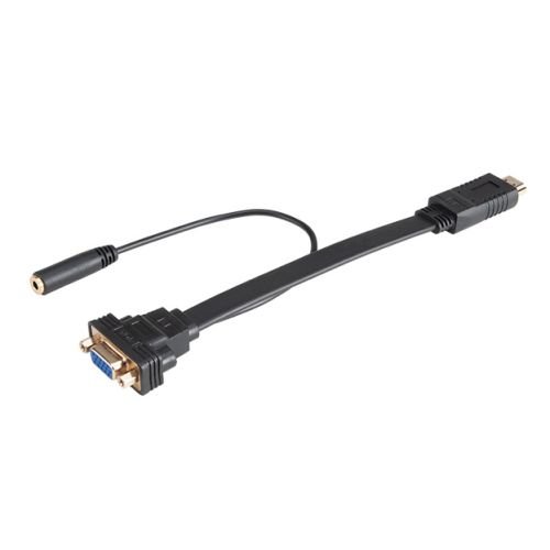 Akasa HDMI Male to VGA Female Converter with Audio Cable, 20cm - X-Case.co.uk Ltd
