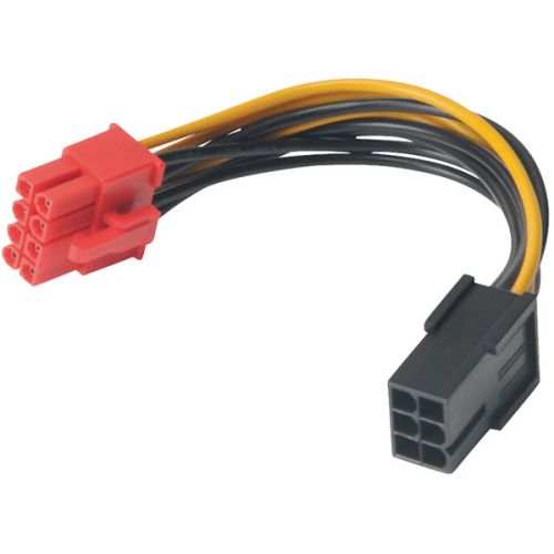 Akasa PCIe 6-pin to PCIe 2.0 8-pin Adapter Cable, 10cm - X-Case.co.uk Ltd