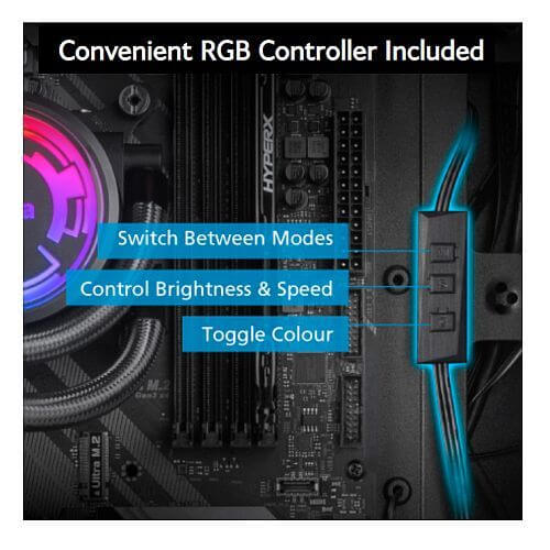Akasa SOHO 360 Dusk Edition 360mm ARGB Liquid CPU Cooler, RGB Controller, Triple Radiator, PWM Fans, Black - X-Case.co.uk Ltd