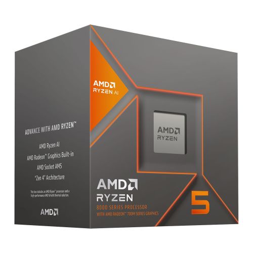 AMD Ryzen 5 8600G with Wraith Stealth Cooler, AM5, Up to 5.0GHz, 6-Core, 65W, 22MB Cache, 4nm, 8th Gen, Radeon Graphics - X-Case.co.uk Ltd