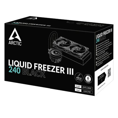 Arctic Liquid Freezer III 240mm Liquid CPU Cooler, P12 PWM PST Fans & PWM Controlled Pump - X-Case