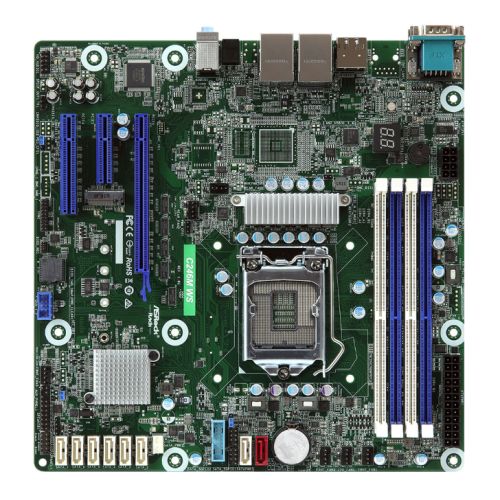 Asrock Rack C246M WS Server Board, Intel C246, 1151, Micro ATX, VGA, HDMI, DP, Dual GB LAN, Serial Port - X-Case