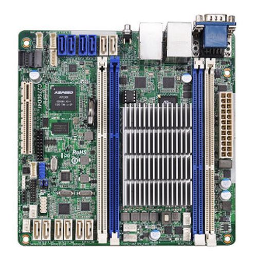 Asrock Rack C2750D4I Server Board, Integrated CPU, Mini ITX, Dual GB LAN, Serial Port, IPMI LAN - X-Case