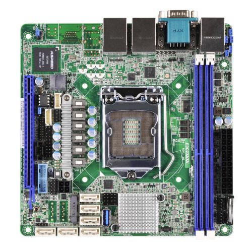 Asrock Rack E3C232D2I Server Board, Intel C232, 1151, Mini ITX, DDR4, VGA, Dual GB LAN, IPMI LAN, Serial Port, M.2 - X-Case
