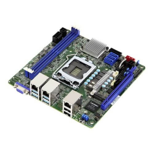 Asrock Rack E3C246D2I Server Board, Intel C246, 1151, Mini ITX, DDR4, VGA, Dual GB LAN, IPMI LAN, M.2 - X-Case