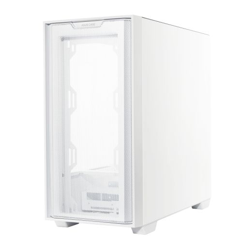 Asus A21 Gaming Case w/ Glass Window, Micro ATX, Mesh Front, 380mm GPU & 360mm Radiator Support, White - X-Case.co.uk Ltd