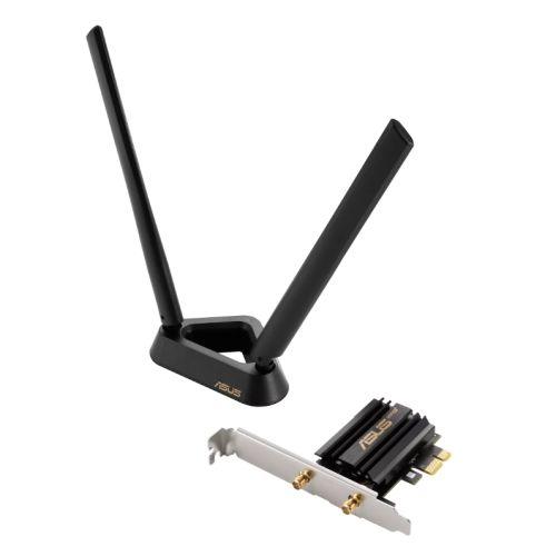 Asus (PCE-AXE59BT) AXE5400 Wi-Fi 6E Tri-Band PCI Express Adapter, Bluetooth 5.2, OFDMA & MU-MIMO, External Base - X-Case.co.uk Ltd