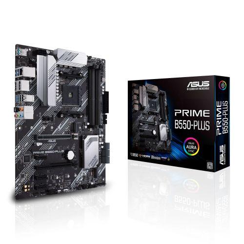 Asus PRIME B550-PLUS, AMD B550, AM4, ATX, 4 DDR4, HDMI, DP, XFire, PCIe4, M.2 - X-Case.co.uk Ltd