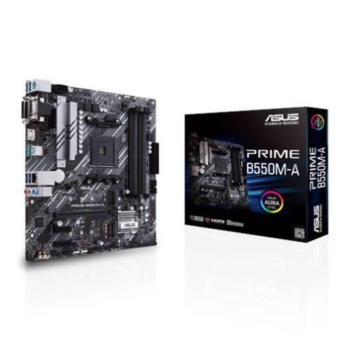 Asus PRIME B550M-A, AMD B550, AM4, Micro ATX, 4 DDR4, VGA, DVI, HDMI, PCIe4, M.2 - X-Case.co.uk Ltd