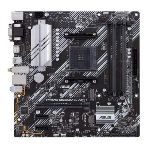 Asus PRIME B550M-A WIFI II, AMD B550, AM4, Micro ATX, 4 DDR4, VGA, DVI, HDMI, Wi-Fi, PCIe4, 2x M.2 - X-Case.co.uk Ltd