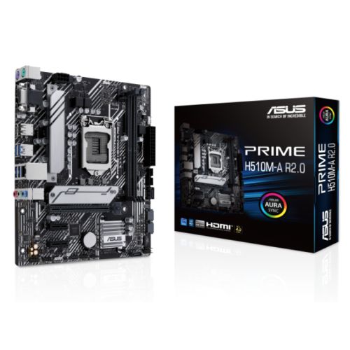 Asus PRIME H510M-A R2.0, Intel H510, 1200, Micro ATX, 2 DDR4, VGA, HDMI, DP, 1x M.2 - X-Case.co.uk Ltd