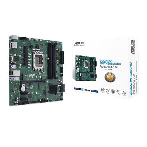 Asus PRO B660M-C D4-CSM - Corporate Stable Model, Intel B660, 1700, Micro ATX, 4 DDR4, VGA, HDMI, 2 DP, PCIe4, 2x M.2 - X-Case.co.uk Ltd