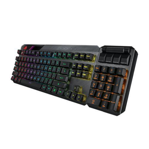Asus ROG CLAYMORE II RGB Mechanical Gaming Keyboard w/ PBT Keycaps, Wired/Wireless, RX Blue Mechanical Switches, Fully Programmable Keys, Detachable Numpad & Wrist Rest - X-Case.co.uk Ltd