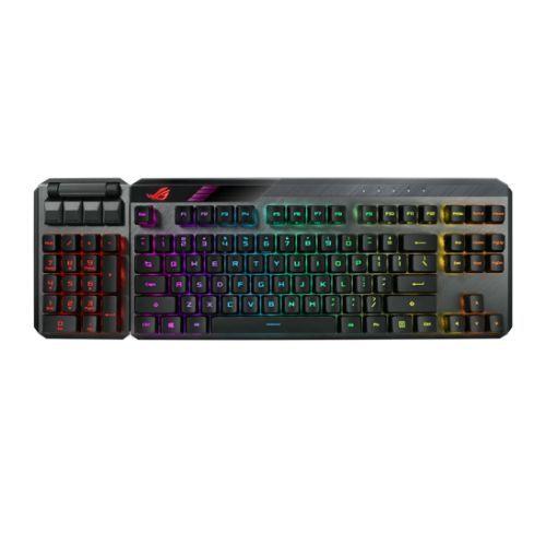 Asus ROG CLAYMORE II RGB Mechanical Gaming Keyboard w/ PBT Keycaps, Wired/Wireless, RX Blue Mechanical Switches, Fully Programmable Keys, Detachable Numpad & Wrist Rest - X-Case.co.uk Ltd