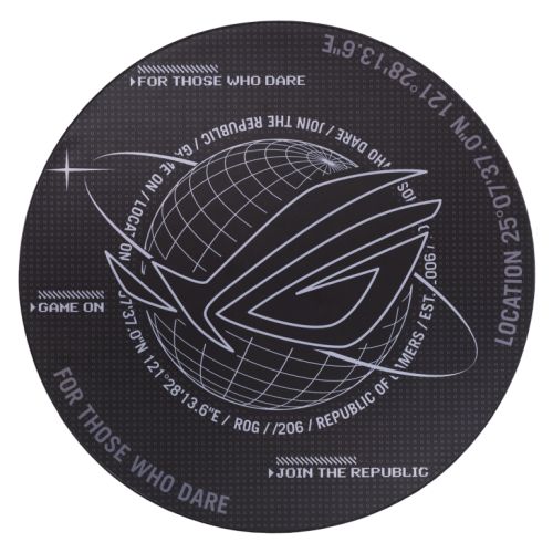 Asus ROG Cosmic Polyester Floor Mat, Space-Themed, Non-Slip Base, 117cm Diameter - X-Case.co.uk Ltd