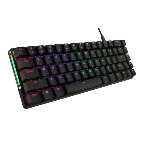 Asus ROG FALCHION ACE Compact 65% Mechanical RGB Gaming Keyboard, Wired (Dual USB-C), ROG NX Red Switches, Per-key RGB Lighting, Touch Panel - X-Case.co.uk Ltd